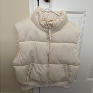 Aeropostale Cream Puffer Vest